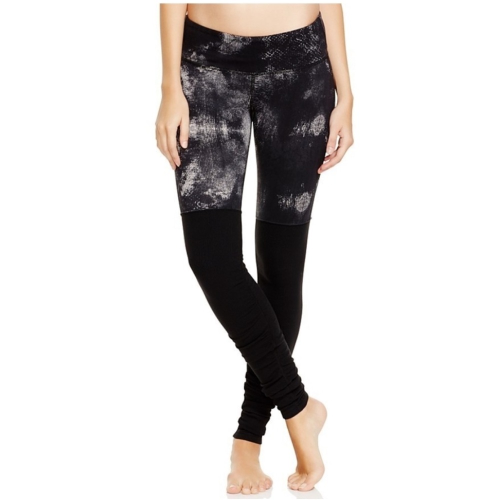 Alo Yoga Black and White Goddess Ribbed Leggings | EUC Size S